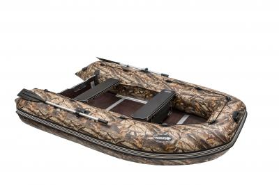 Лодка ПВХ Пиранья 360 Q5 SL Gold (камуфляж) + комплект накладки с сумкой моторная